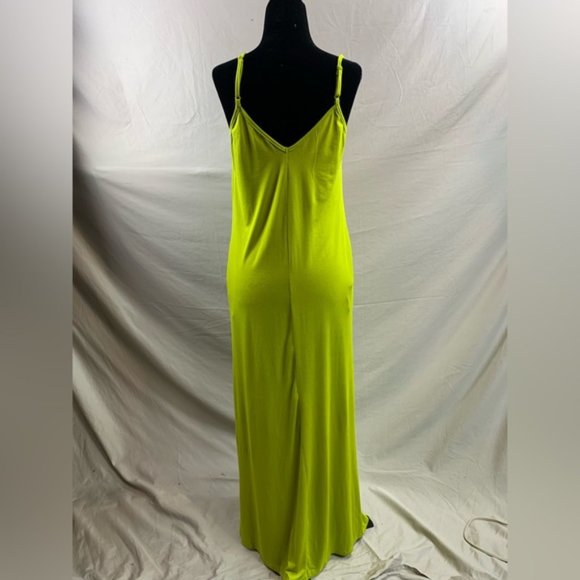 Lime Cami Dress With Pockets - Picture 6 of 6